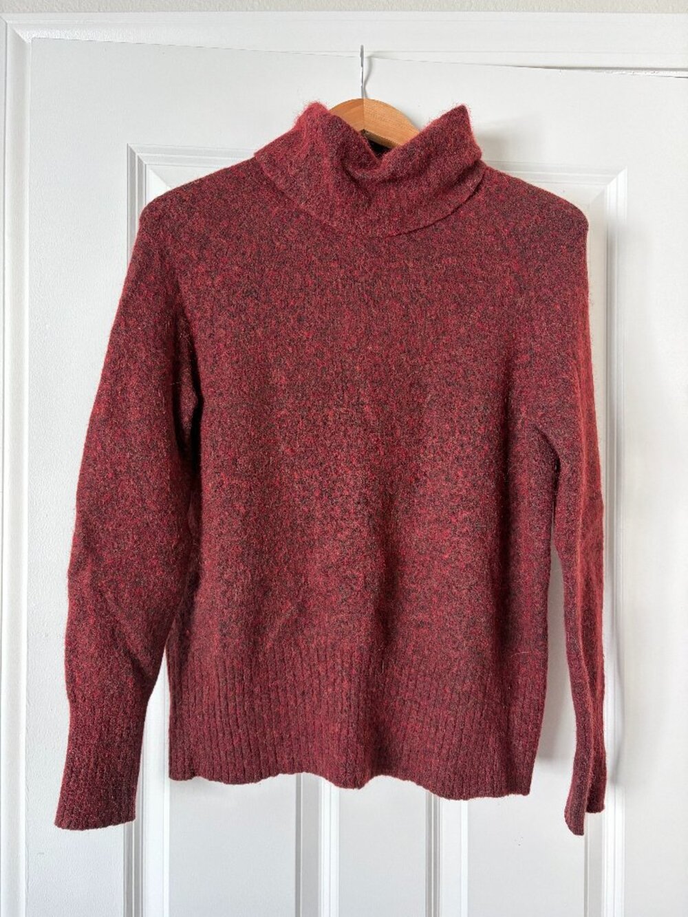 Red Wool Turtleneck Sweater